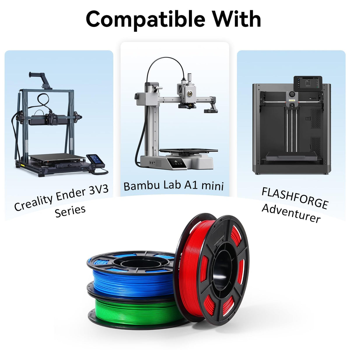 Dynta 250g PLA 3D Printer Filament for Beginners, 1.75mm/±0.02mm 6 Colors
