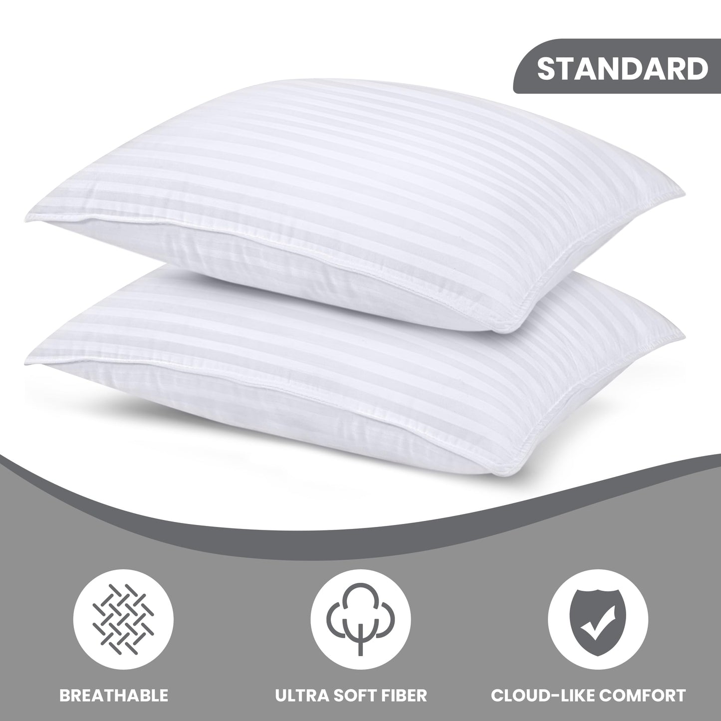 Utopia Bedding Bed Pillows for Sleeping, Pillows Standard Size Set of 2