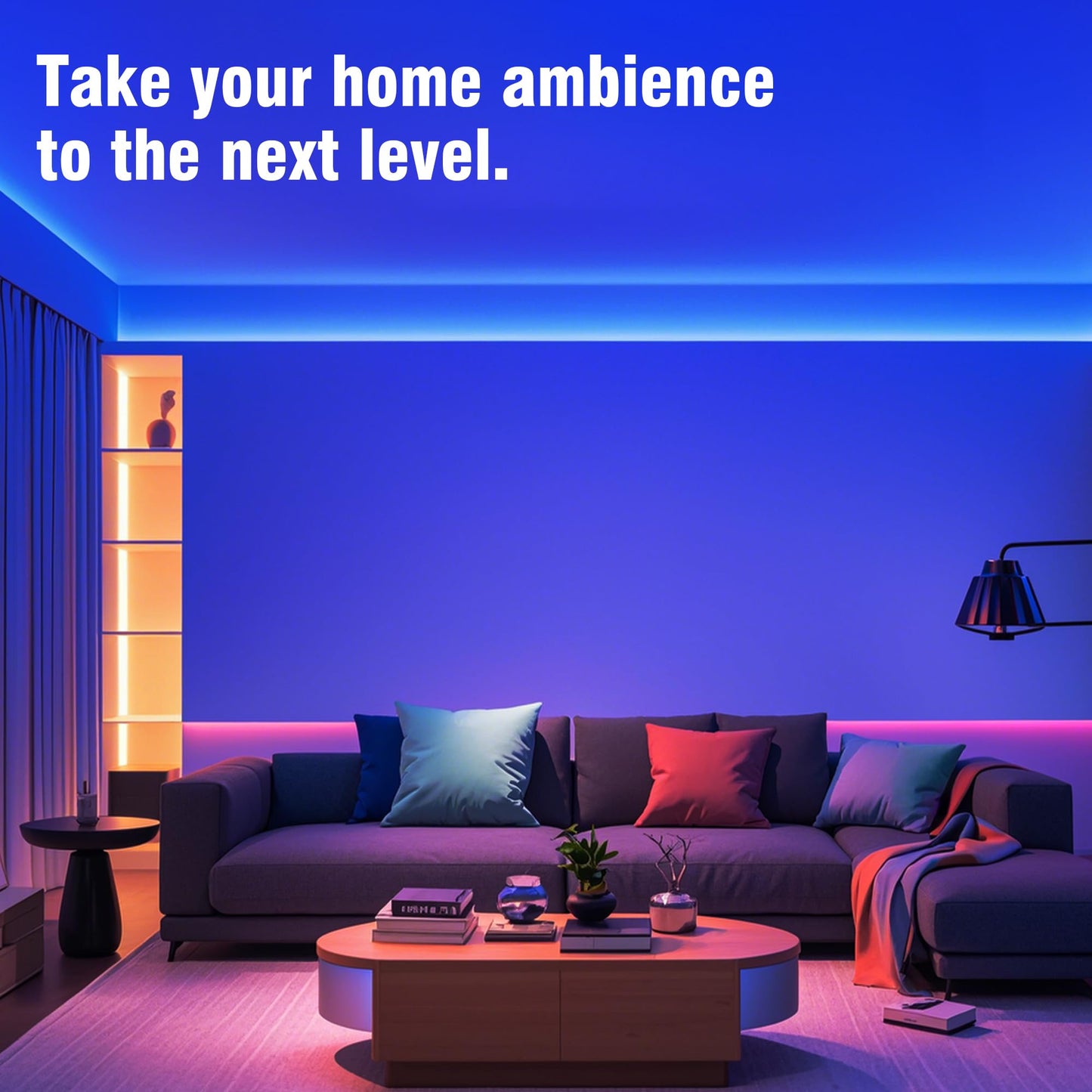 VOLIVO 100FT LED Strip Lights for Bedroom RGB Color Changing