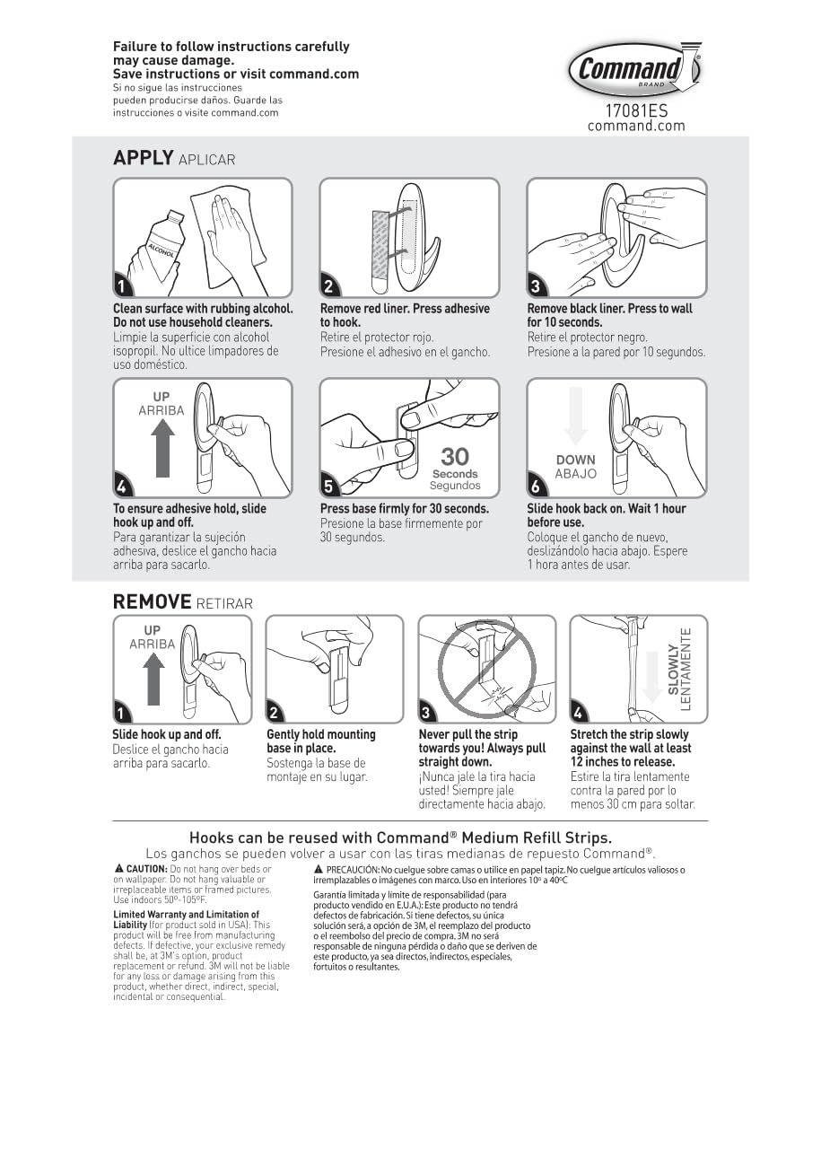 Command Medium Designer Hooks, 2 Hooks, 4 Strips
