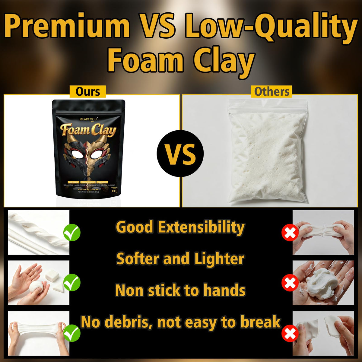 MEARCOOH Modeling air Dry Foam Clay White Cosplay Magic Clay 100g (3.53oz)