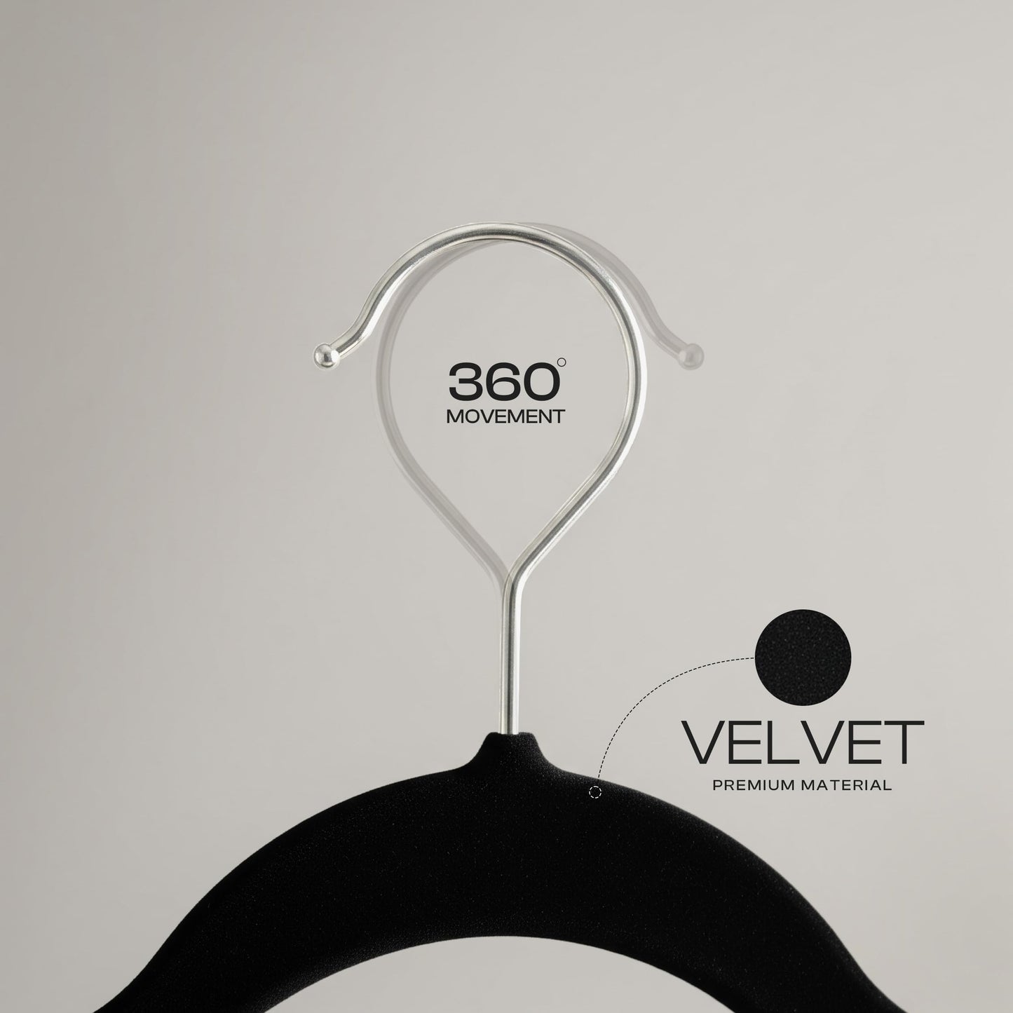 Utopia Home Velvet Hangers, Black, 50 Pack