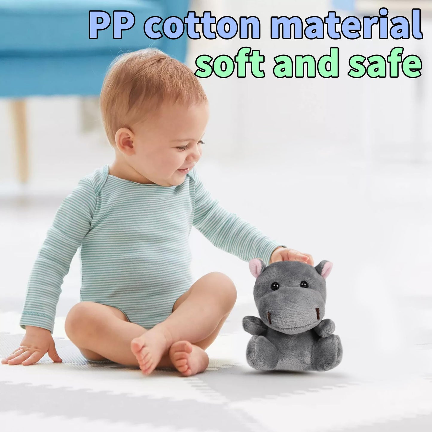 Spoilu 12 Pack Small Stuffed Animals Bulk, 4.5 Inch Mini Plush Toys, Treasure Box Toys for Classroom, Party Favors for Kids, Plush Keychain, Claw Machine Prizes, Baby Shower Decorations