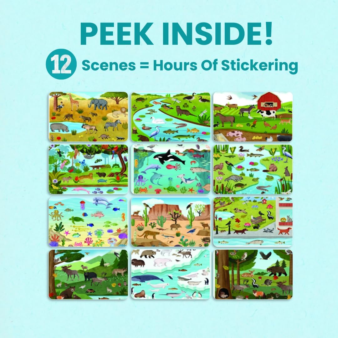 Cupkin Animal Habitats Coloring & Sticker Activity Book | 500+ Stickers