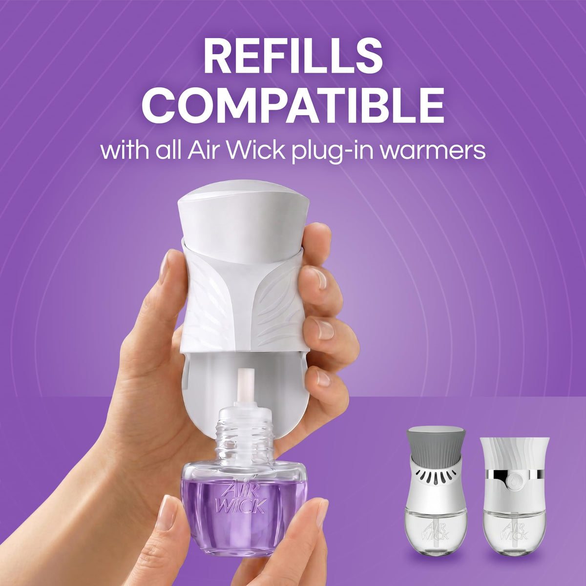Air Wick Plug in Starter Kit, Lavender & Chamomile, 2 Warmers & 6 refills