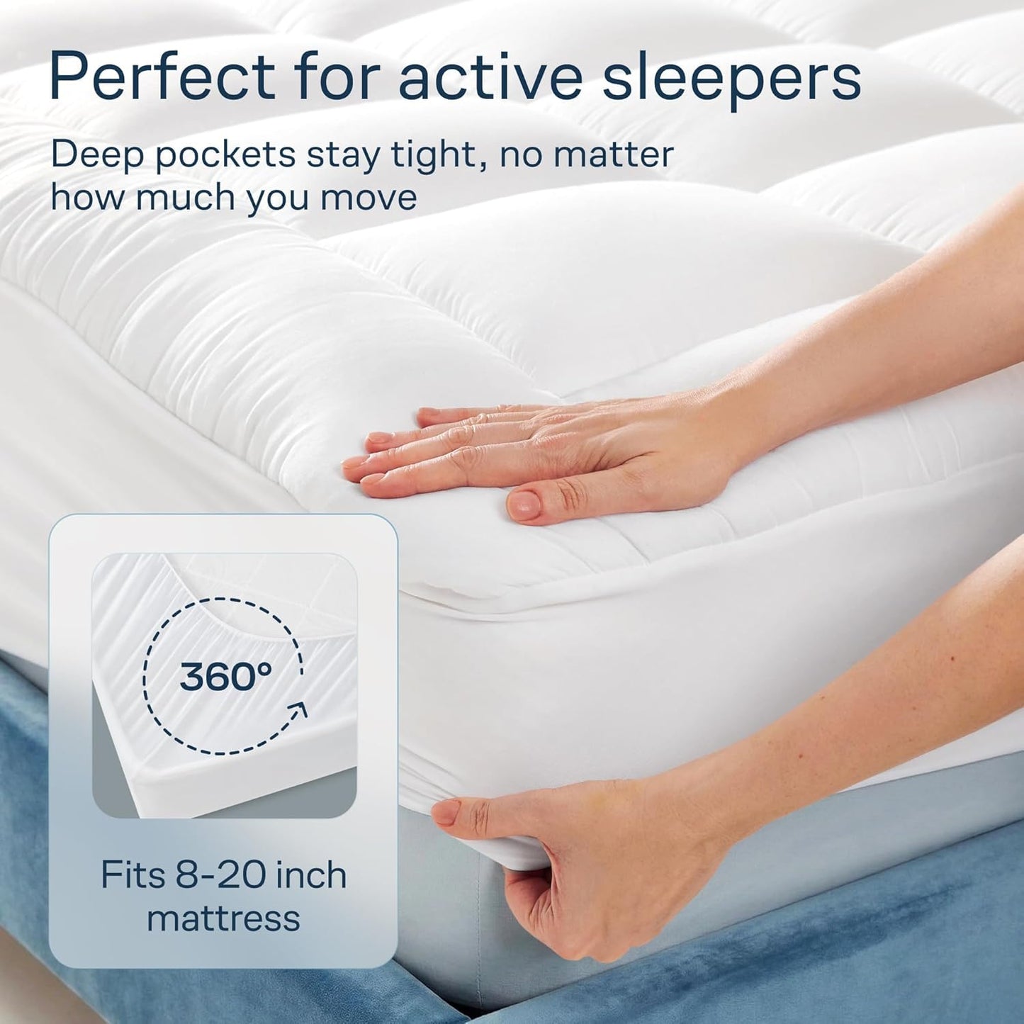Niagara Sleep Solution 100% Cotton Top Cooling Mattress Topper - Queen Size
