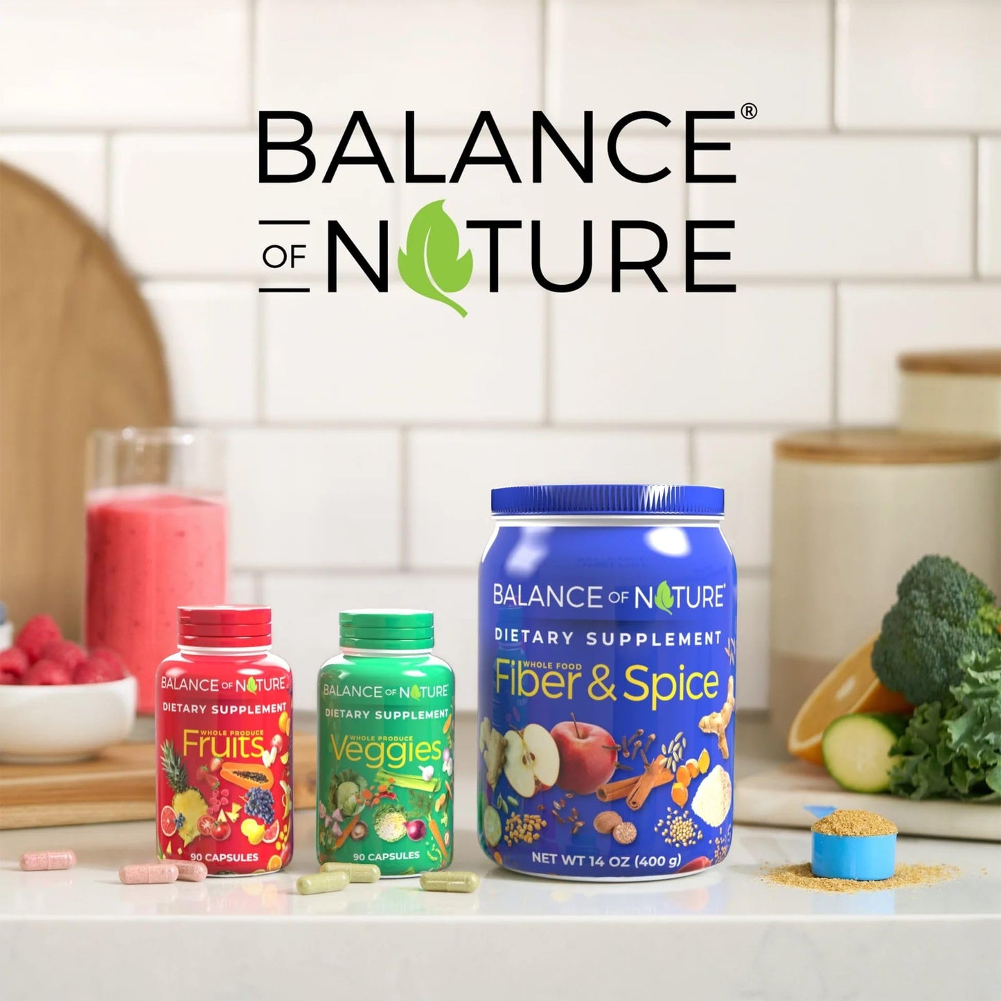 Balance of Nature Whole Food Supplement, Fruit & Veggies, 60 Servings