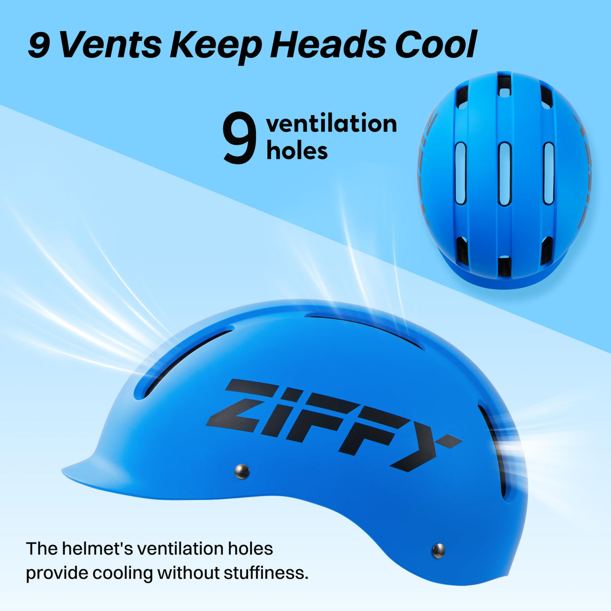 JOVA ZIFFY Kids Bike Helmet, Adjustable, Lightweight, Safety Certified Scooter Helmet for Boys & Girls with Washable Inner Lining, 2 Sizes, 4 Colors
