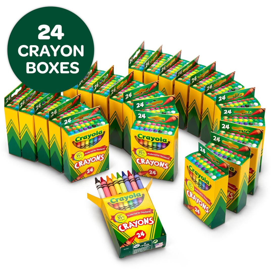 Crayola Crayons Bulk (24 Packs), Teacher Classroom Must Haves & Essentials