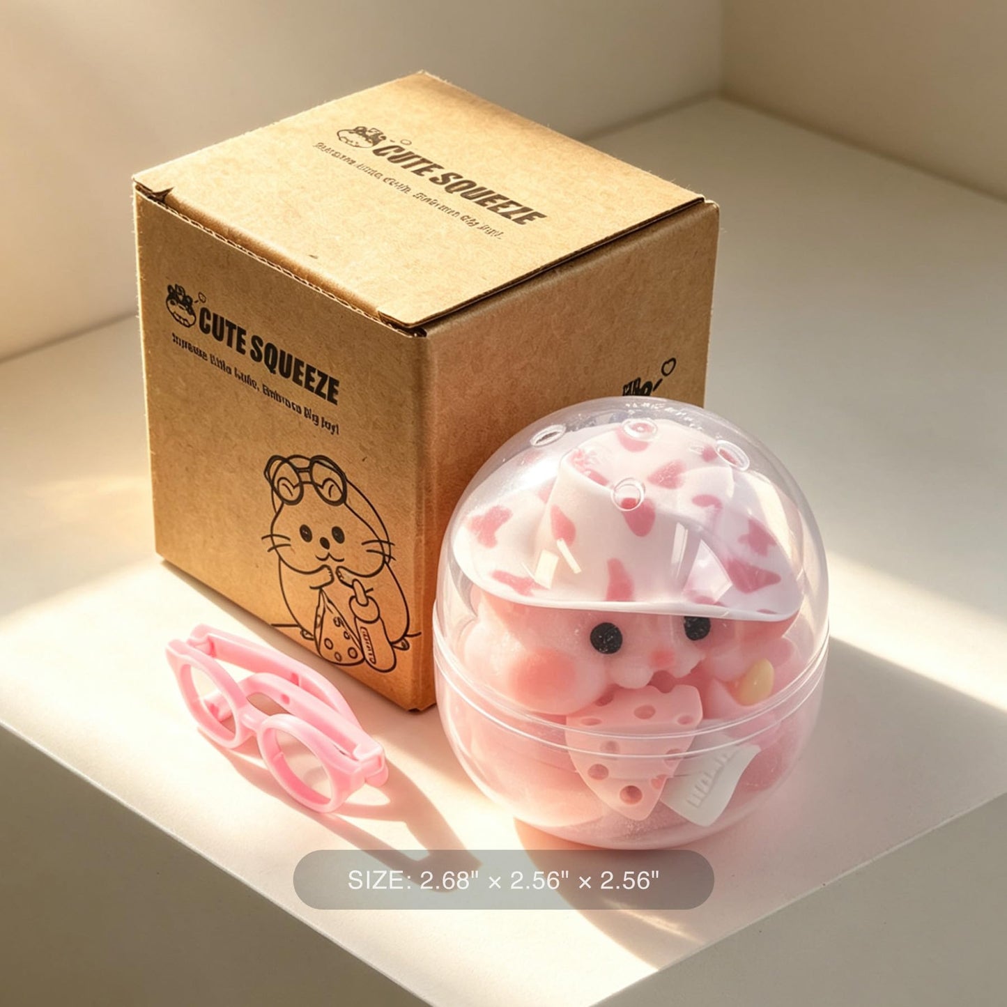 Handmade Taba Squishy Hamster Toy, Cute Squishy Stress Relief Fidget Toy