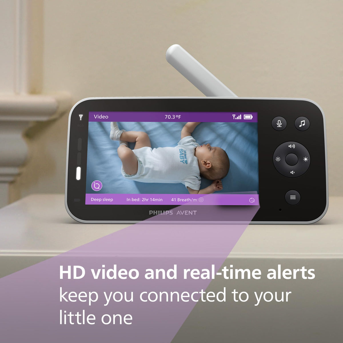 Philips Avent Premium Connected Baby Monitor, 1080p Camera, 5" HD Screen