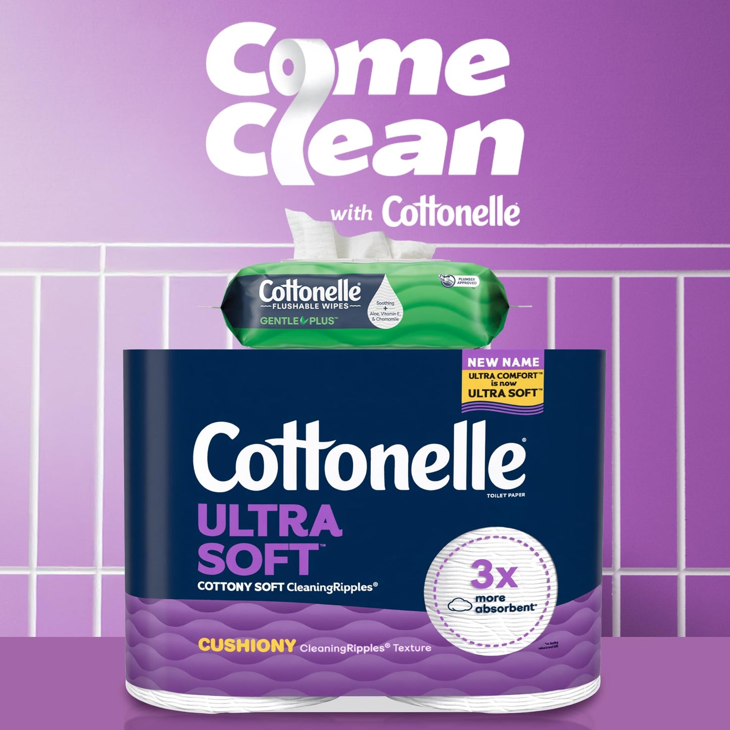 Cottonelle Ultra Soft Toilet Paper, 32 Family Mega Rolls=144 Regular Rolls