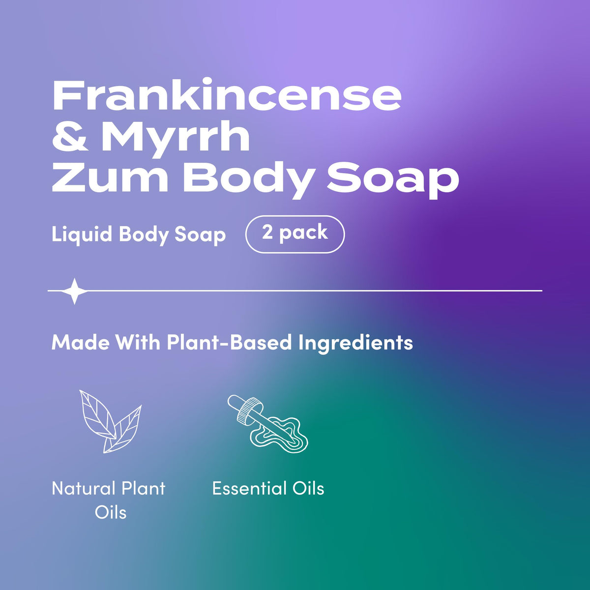 Zum Body Soap - Frankincense & Myrrh, 16 fl oz (2 Pack)