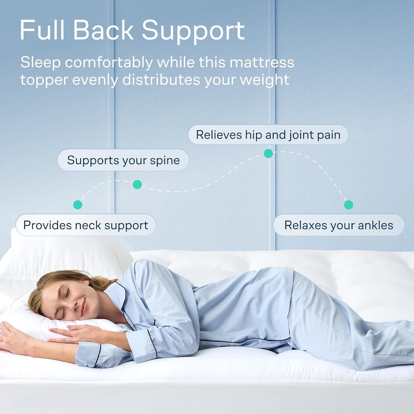 Niagara Sleep Solution 100% Cotton Top Cooling Mattress Topper - Queen Size