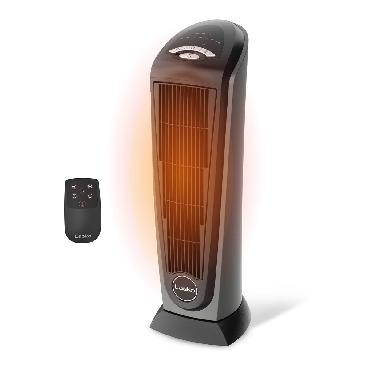 Lasko 23" Ceramic Tower Space Heater with Remote Control - Silver - 751320