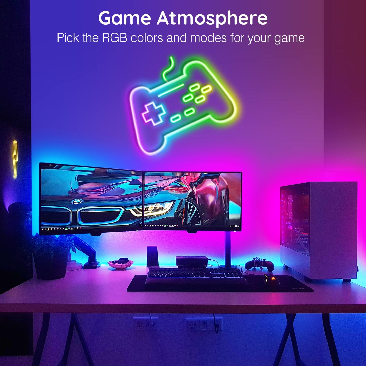 32.8Ft Neon Rope Lights,Flexible Led Rope Lights Control with App/Remote,Multiple Modes RopeLights,IP65 Outdoor RGB Led Neon Lights NonWater Resistant,Music Sync Gaming Led NeonLight Strip