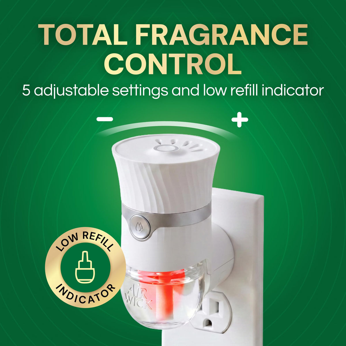 Air Wick Plug in Scented Oil Advanced Gadget, 4 Count, White