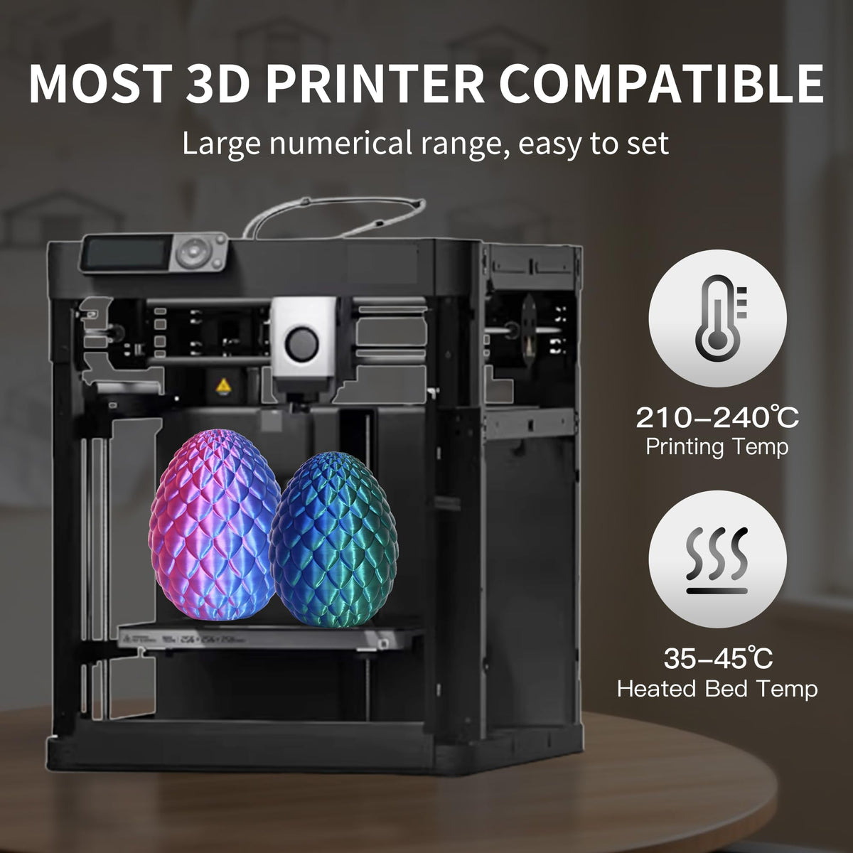 RAMBERY Silk Dual Color PLA Filament 1.75mm, Multi-Color, 4 Spools