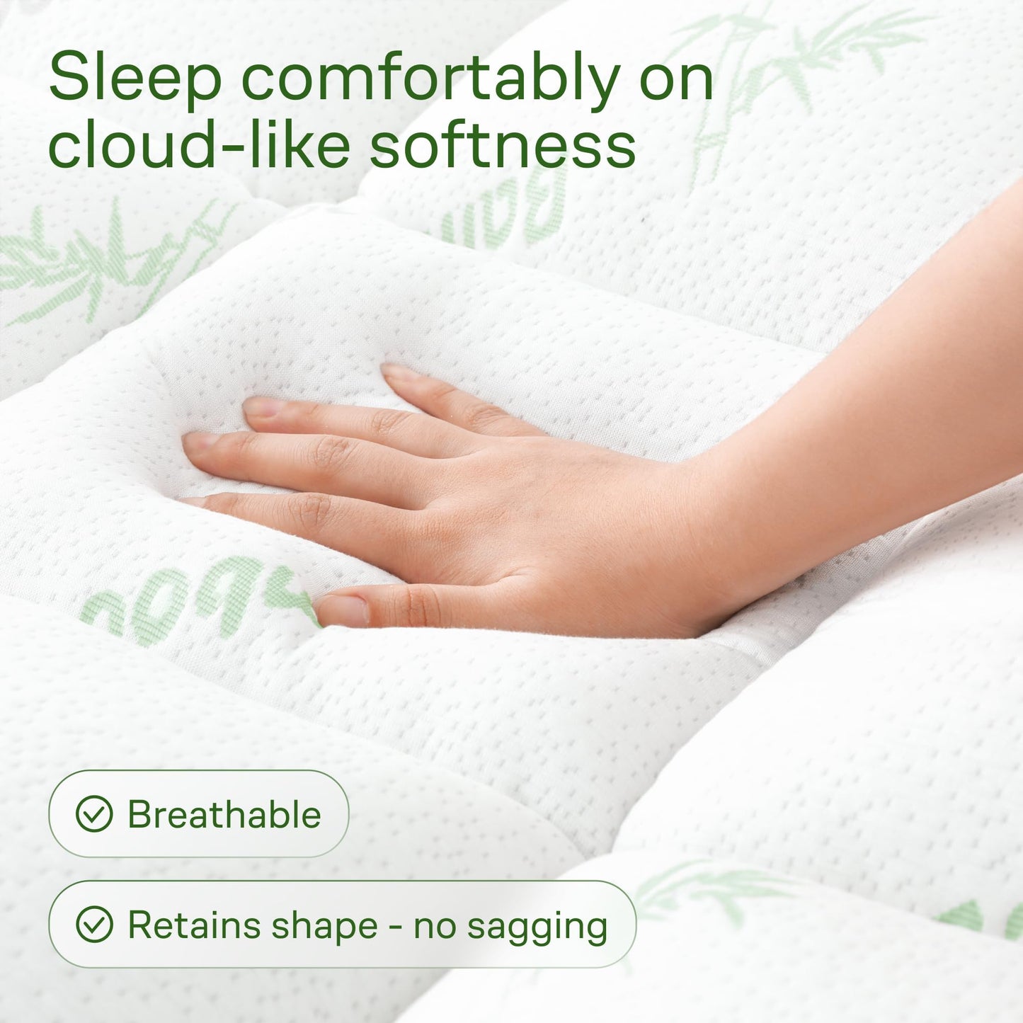 Niagara Sleep Solution Full Ultra Soft Mattress Topper — Back Pain Relief