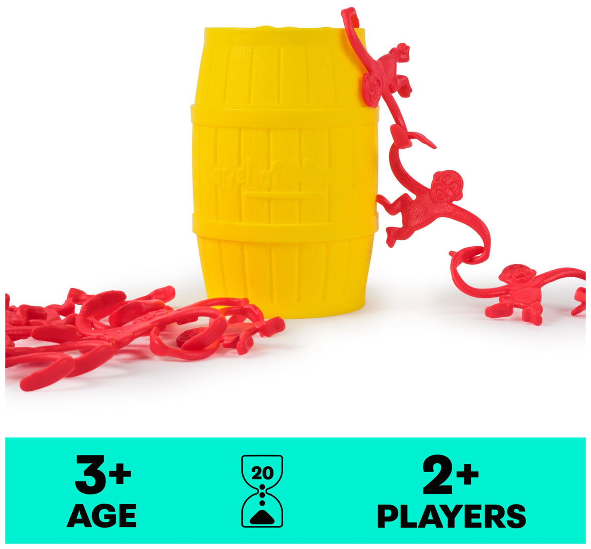 Spin Master Games Barrel of Monkeys Classic Linking & Balancing Kids Game