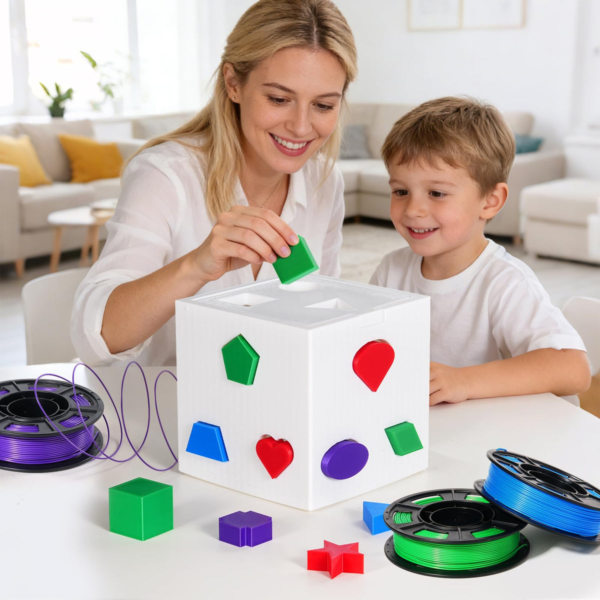 Dynta 250g PLA 3D Printer Filament for Beginners, 1.75mm/±0.02mm 6 Colors