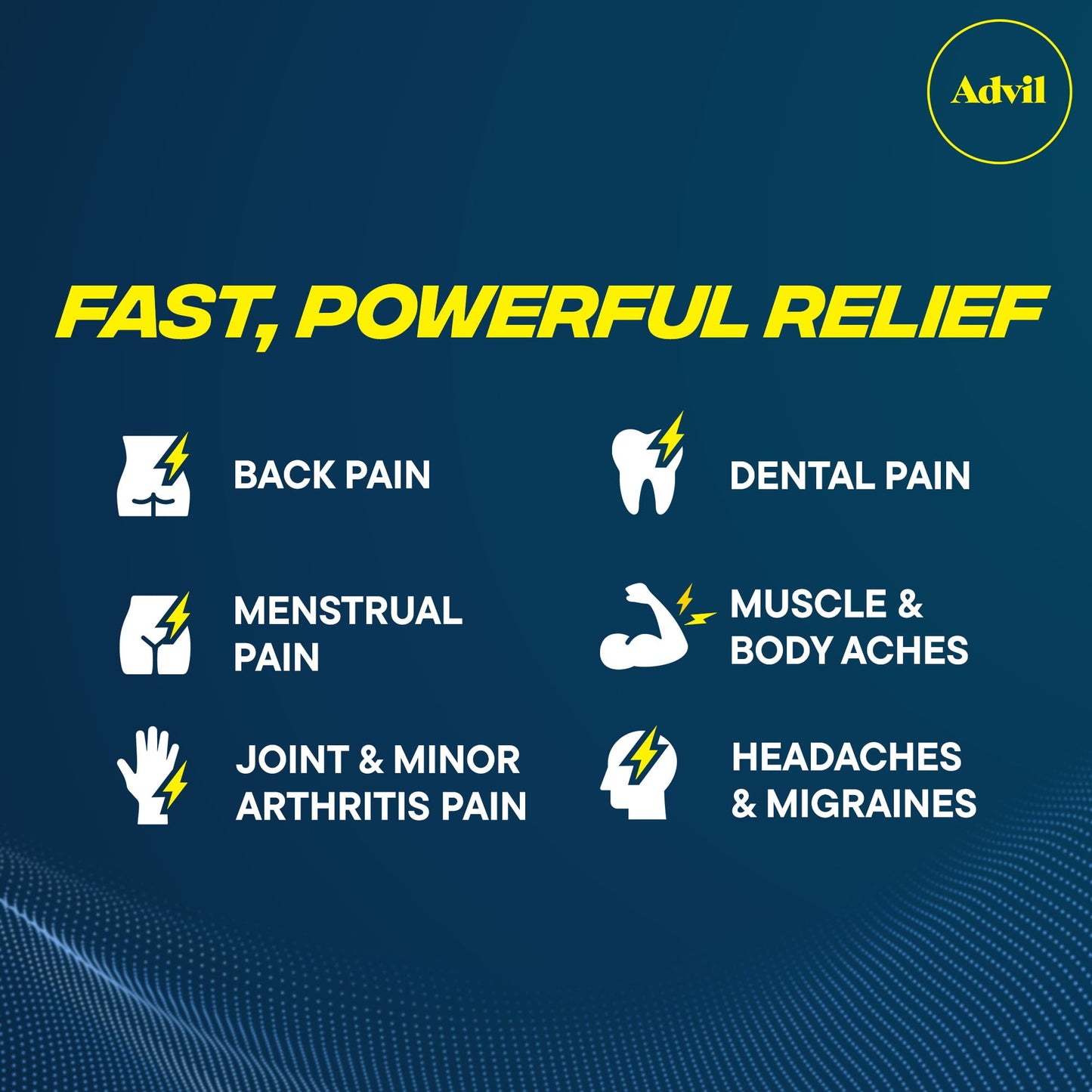 Advil Dual Action Back Pain, Ibuprofen 125mg, 144 Caplets