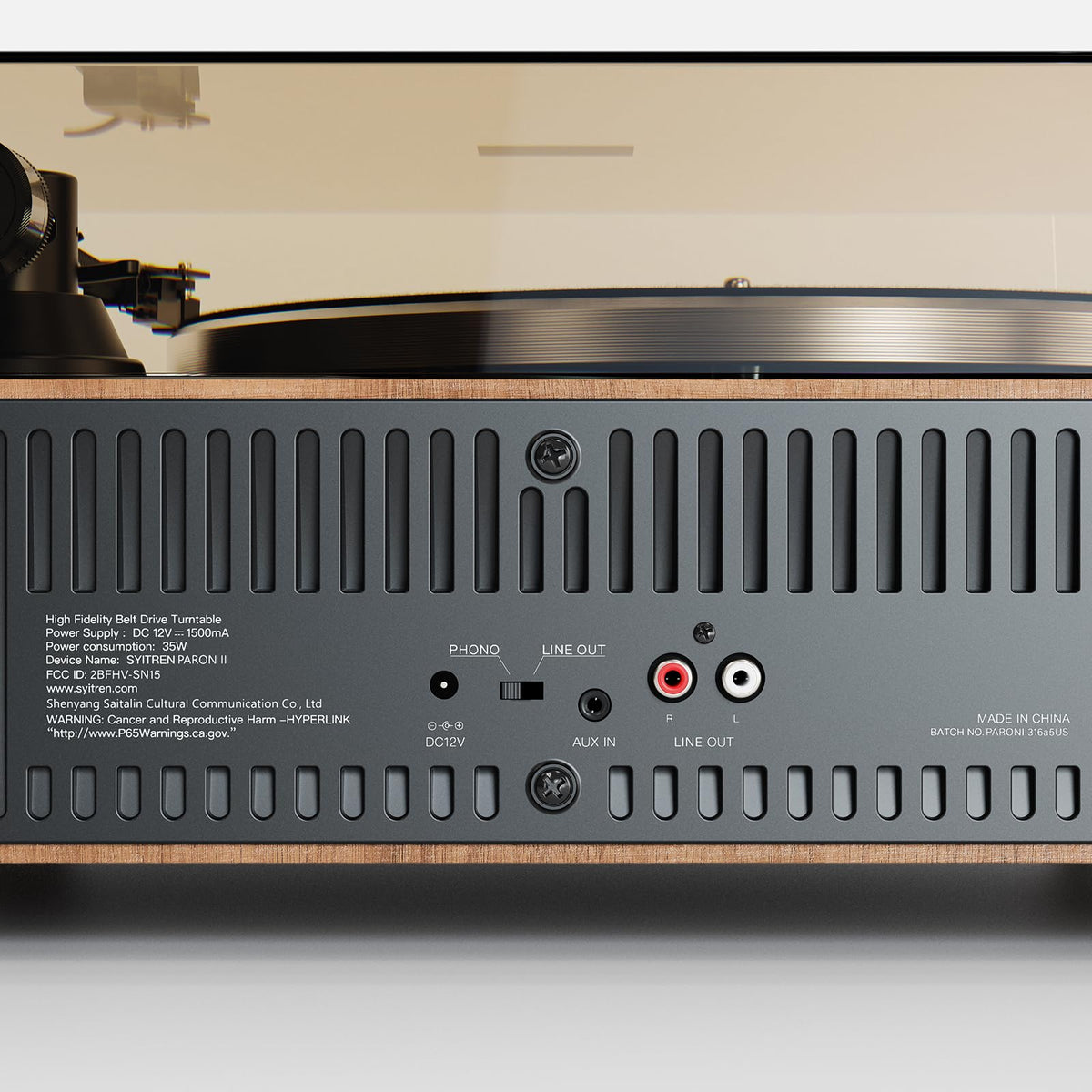 Syitren Paron Vinyl Record Player,Bluetooth Turntable,Built-in Speaker