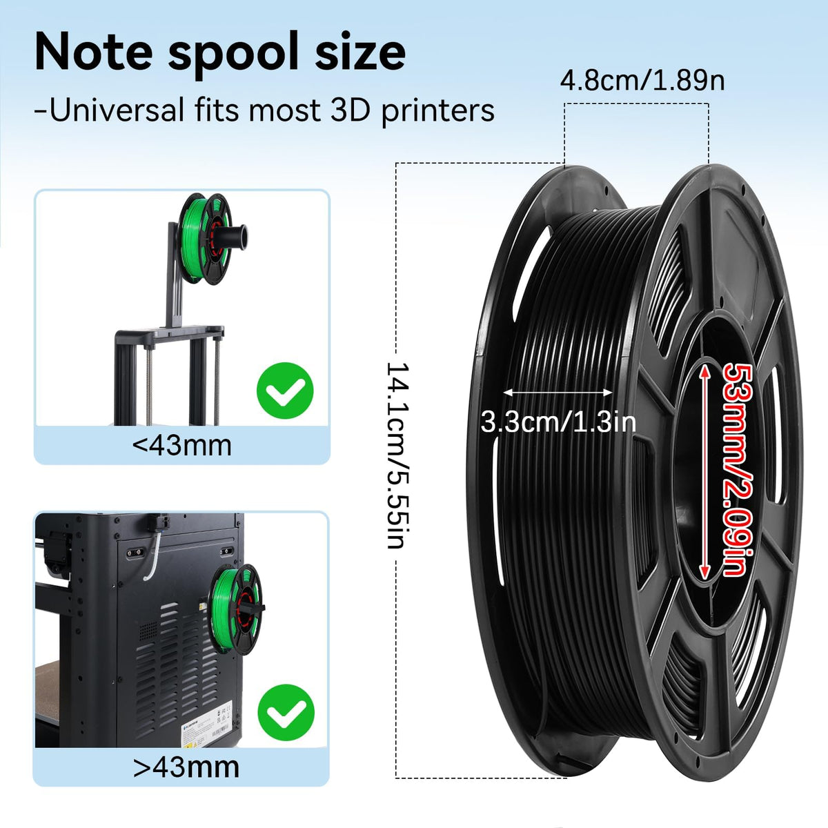 Dynta 250g PLA 3D Printer Filament for Beginners, 1.75mm/±0.02mm 6 Colors