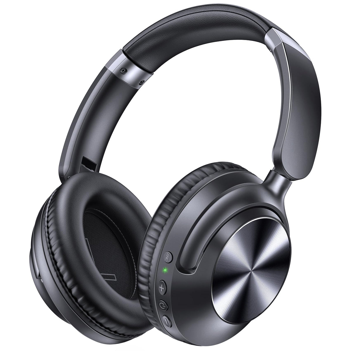 TAGRY Hybrid Active Noise Cancelling Headphones 100H Playtime Wireless Over Ear Bluetooth Headphone with Fast Charging Hi-Res Audio Comfort Earcups Headsets for Travel Home Office Phone PC Black