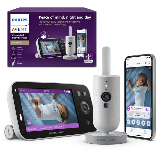 Philips Avent Premium Connected Baby Monitor, 1080p Camera, 5" HD Screen