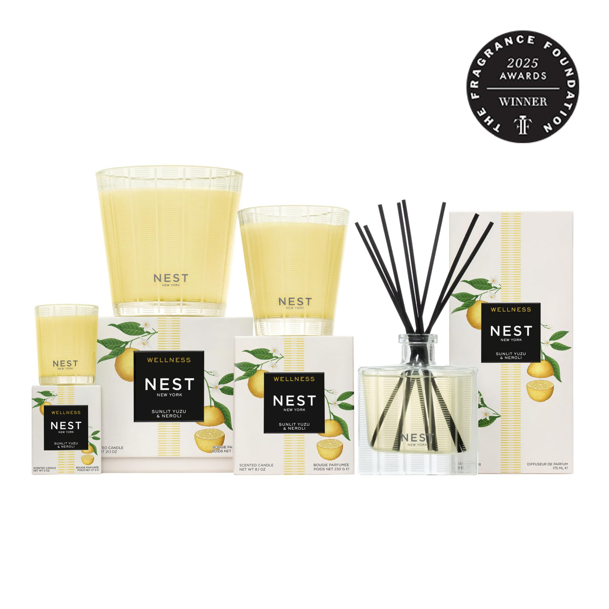 NEST New York Reed Diffuser, Sunlit Yuzu & Neroli