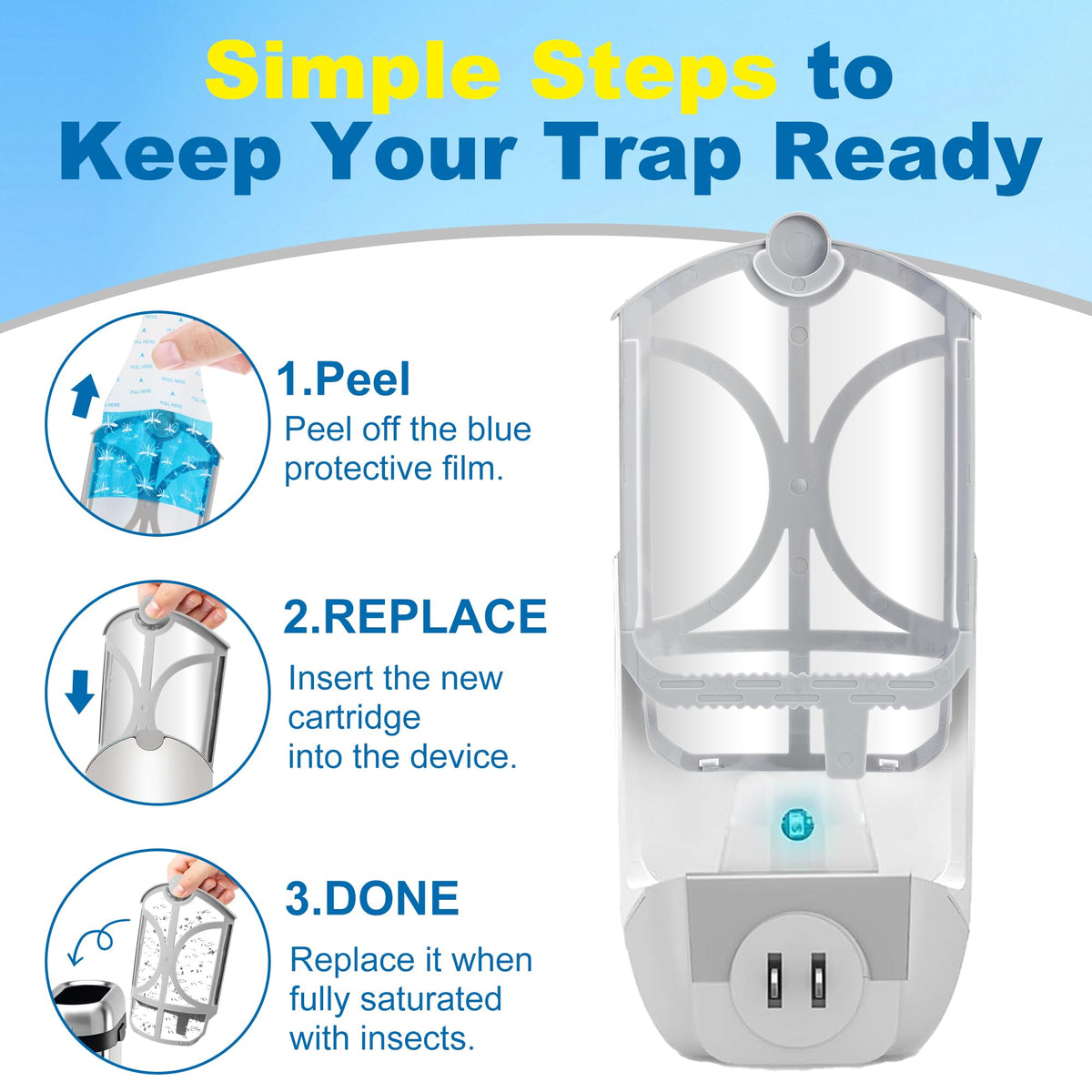 10 Pack Flying Trap Refills Compatible with Flying Insect Trap Refill