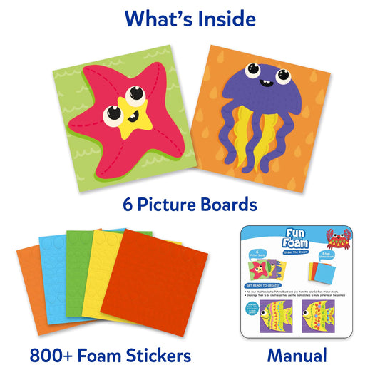 Skillmatics Foam Sticker Art Activity – Under The Ocean, Mess-Free Fun