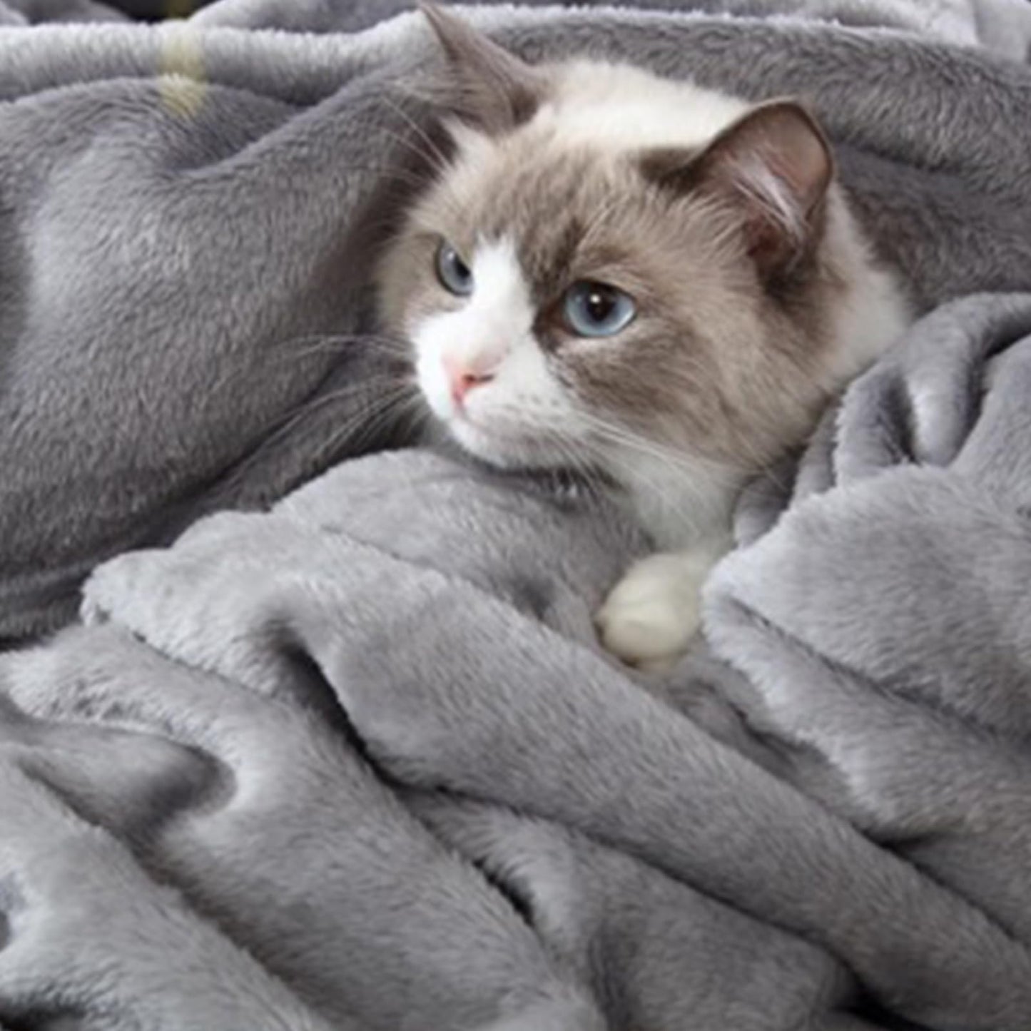 Hansleep Twin Grey Fleece Blanket, Soft Flannel Bed Blanket