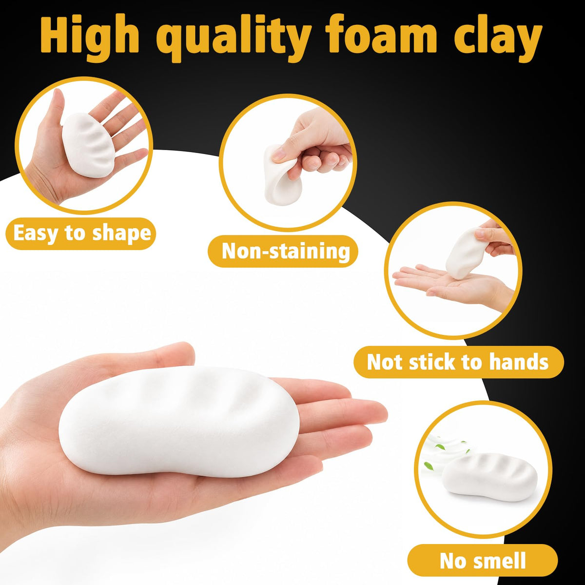 MEARCOOH Modeling air Dry Foam Clay White Cosplay Magic Clay 100g (3.53oz)
