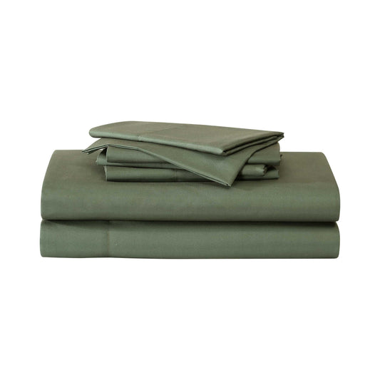 Eddie Bauer - Sheets, Super Soft Bedding with Matching Pillowcases, Temperature-Regulating Fabric, All-Around Comfort, Solid Room Essentials (Logan Green, King)