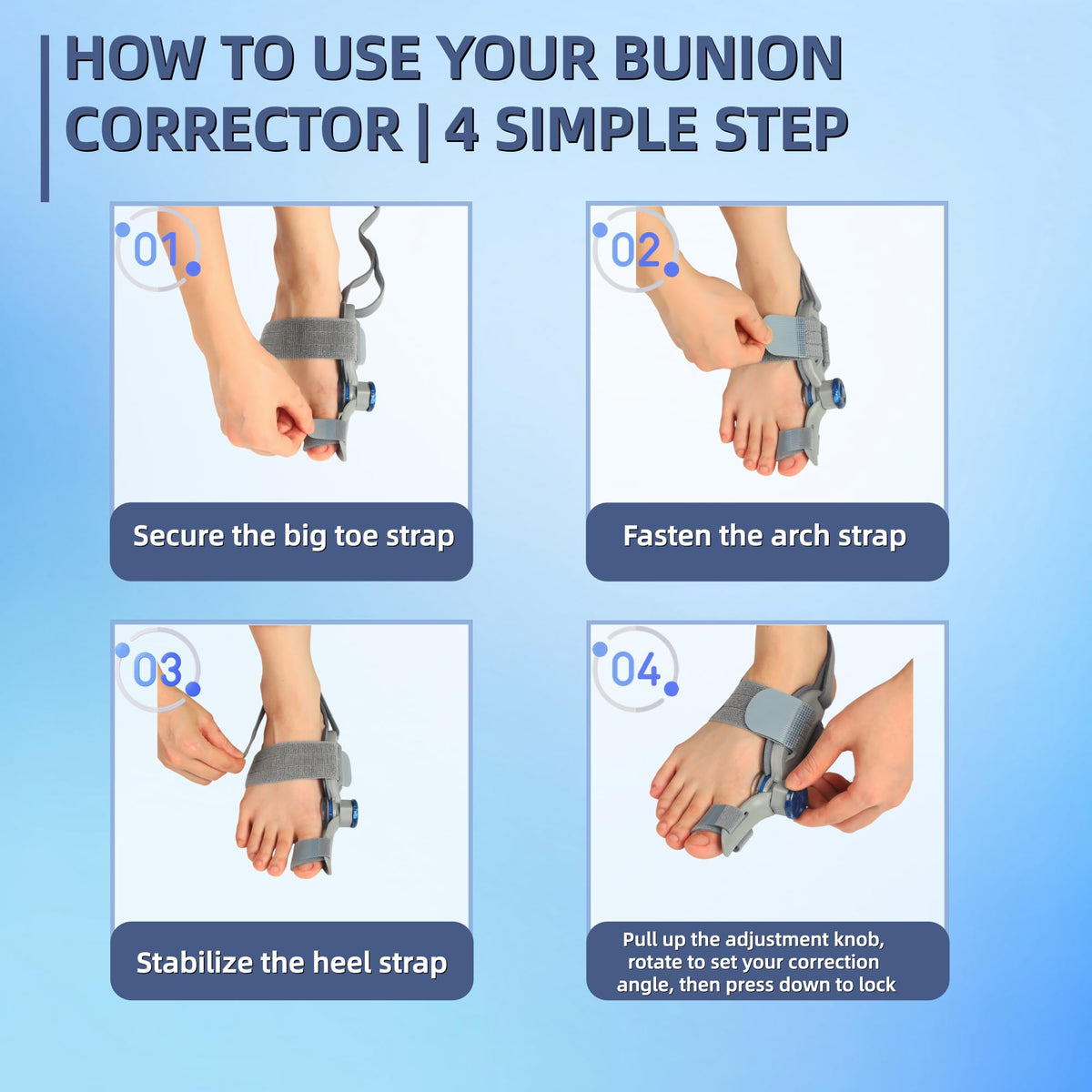 YLGNKIA Bunion Corrector for Women & Men, Adjustable Big Toe Straightener