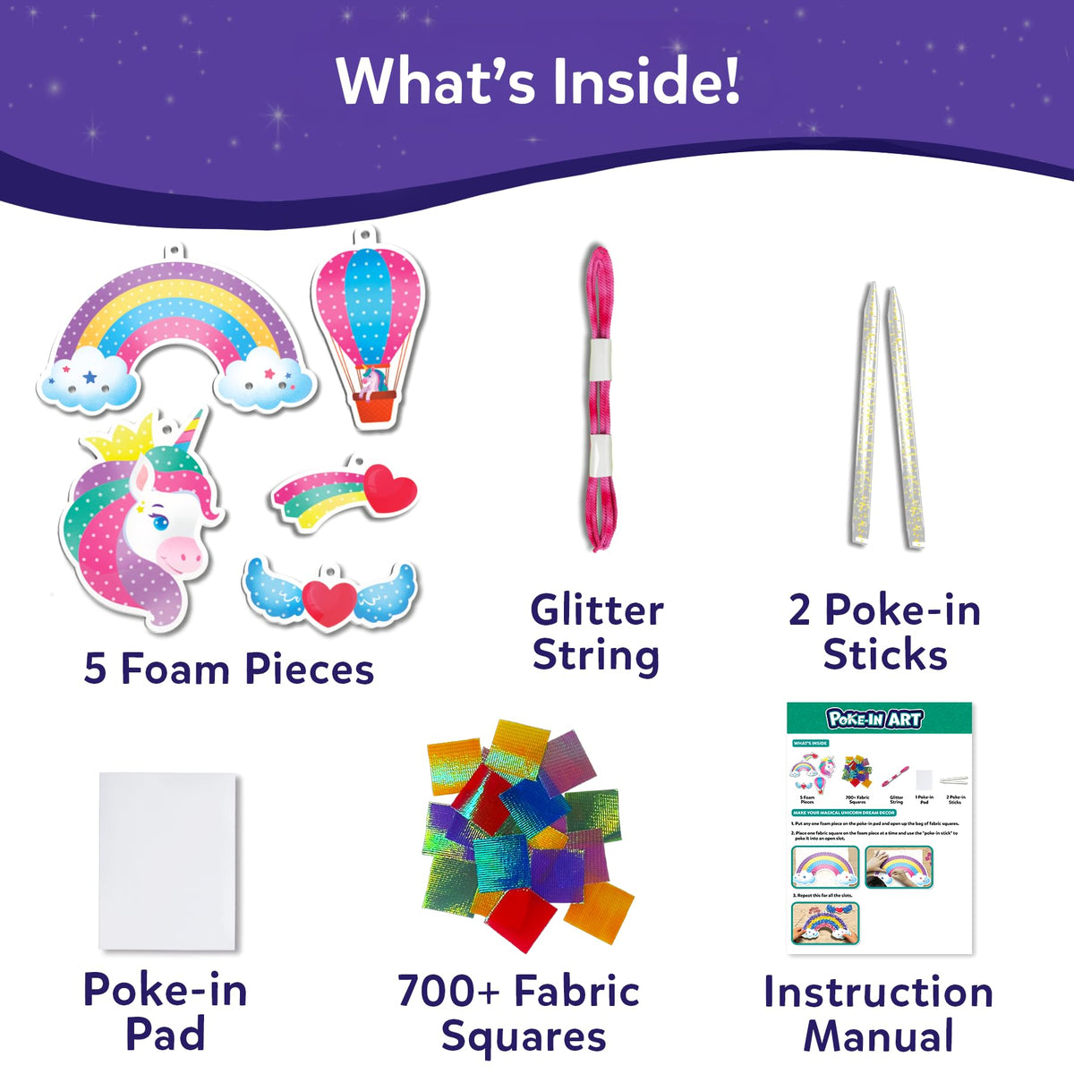Skillmatics Poke-in Art – Magical Unicorns, Wood Craft Kit, Gift for Kids