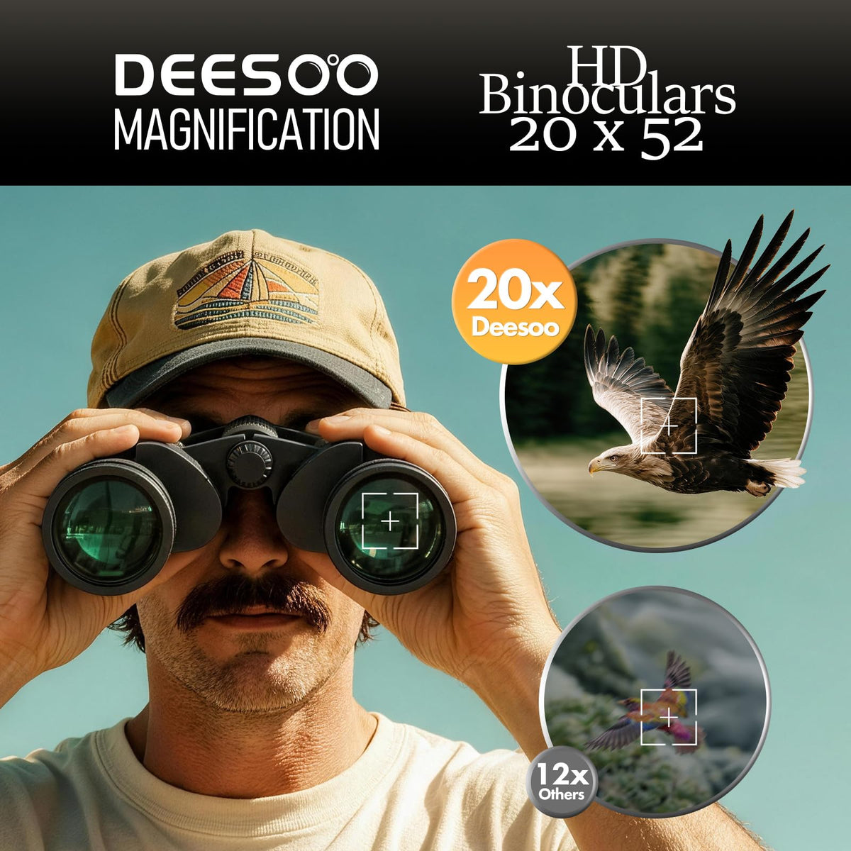 Deesoo 20x52 Binoculars for Adults High Powered