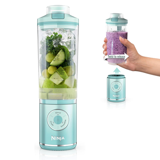 Ninja Blast Max Portable Blender, Twist & Go, 22oz, Sea Glass, BC251MT