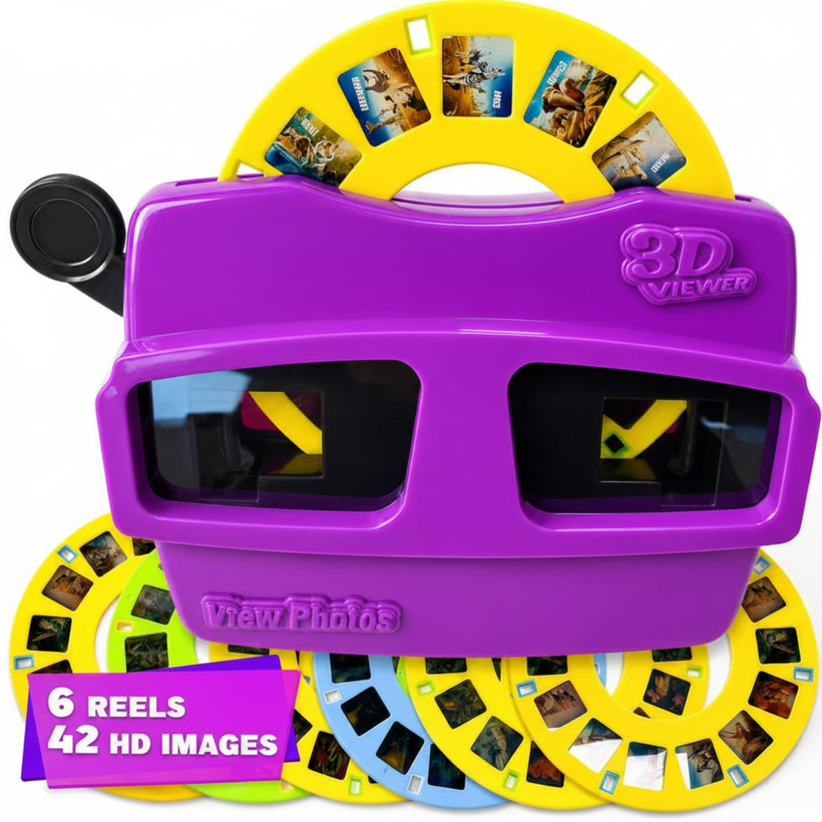 ArtCreativity Classic 3D Viewfinder for Kids, 6 Reels Included with 42 HD Images, View Finder for Children, Nostalgia Retro Toys, Nature Educational Toys, Learning Toy for Kids, Toddlers, Ages 3+
