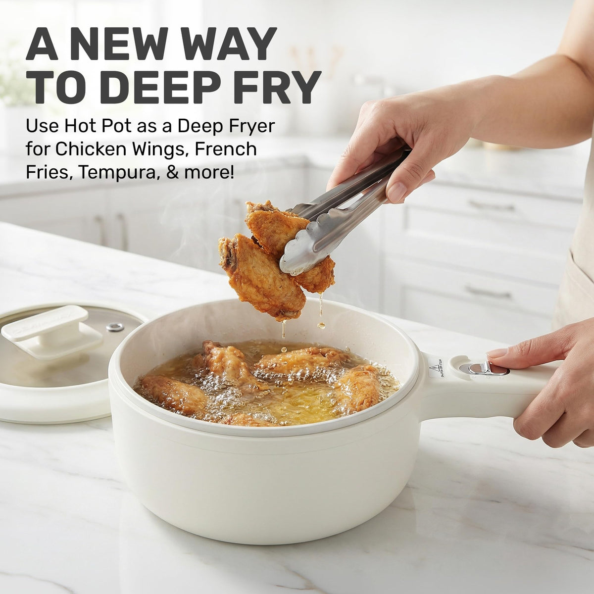 CERAMAX PRO 1.5L Electric Hot Pot with Lid & Steamer