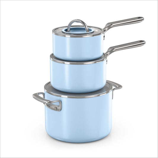 Ninja NeverQuit™ 6-Piece Ceramic Cookware Set, Iceland Blue, CQ19006BL4