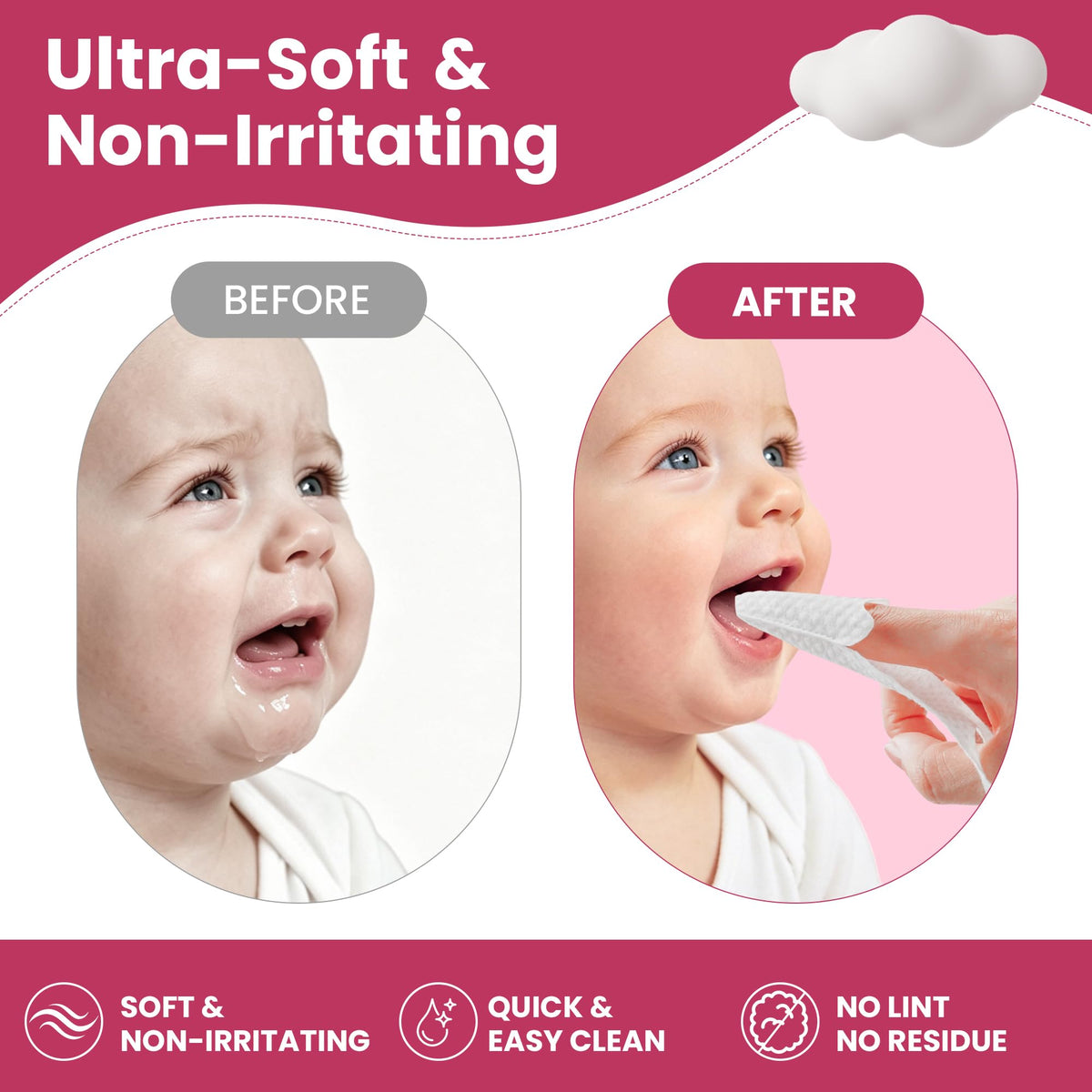 SOFYFINE Baby Tongue Cleaner for Infants, Cleaning Newborn’s Mouth and Gums