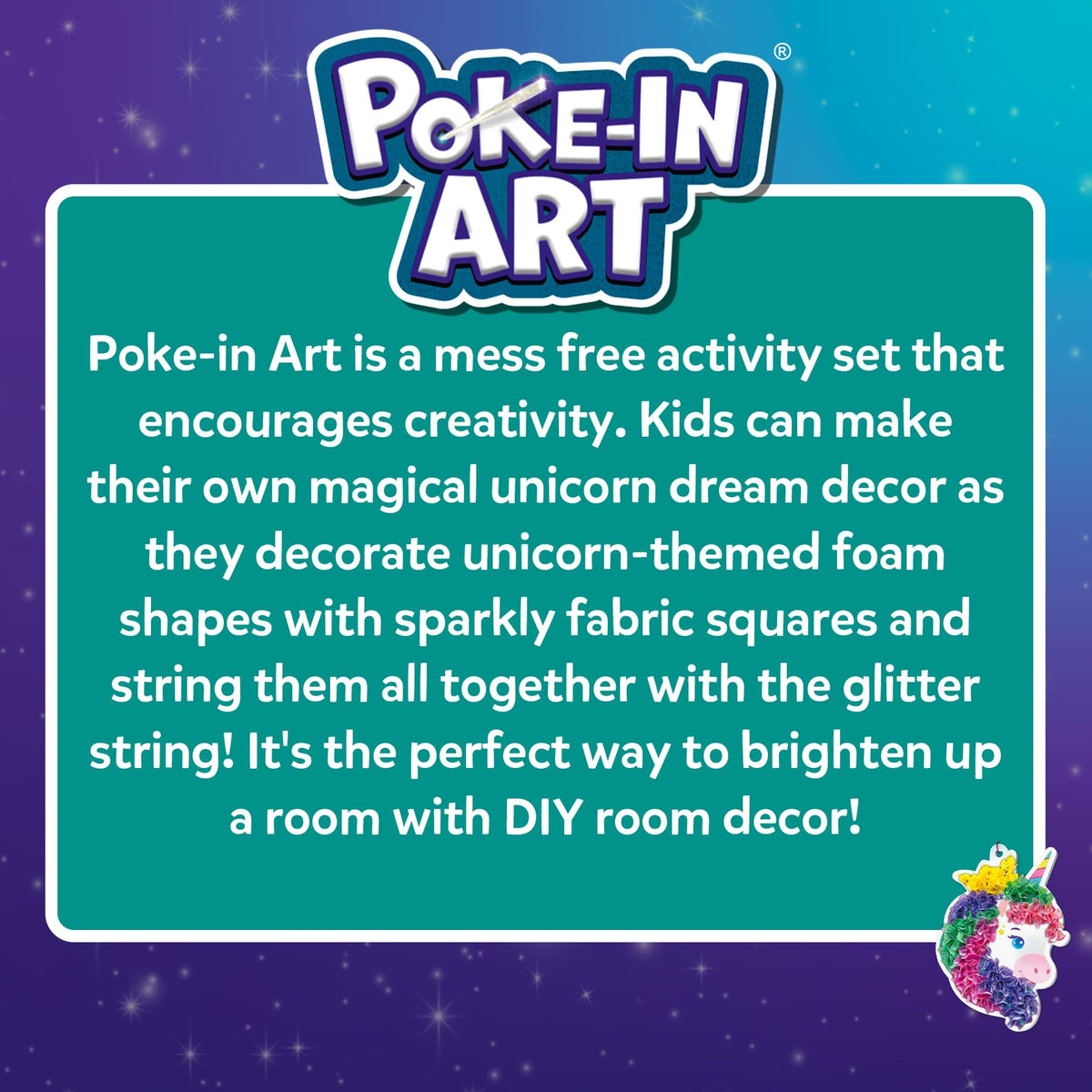 Skillmatics Poke-in Art – Magical Unicorns, Wood Craft Kit, Gift for Kids
