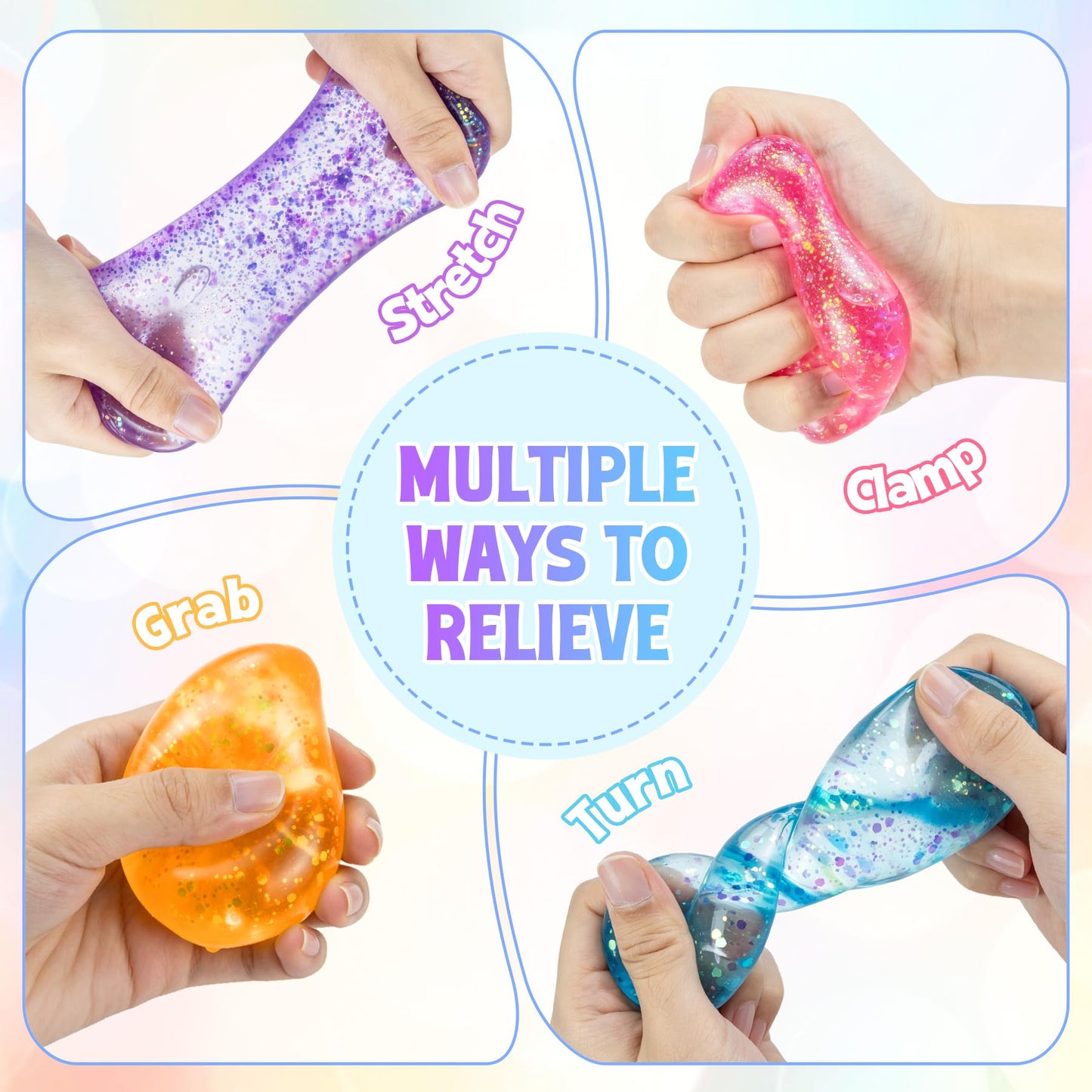 Water Drop Squishy Fidget Toys, Slow Rise Squishy Stress Balls Relief Toy, Squeeze Squishies Toys for Anxiety Relief, Sensory Squeeze Ball for Kids Adults, Office Classroom Party Favors