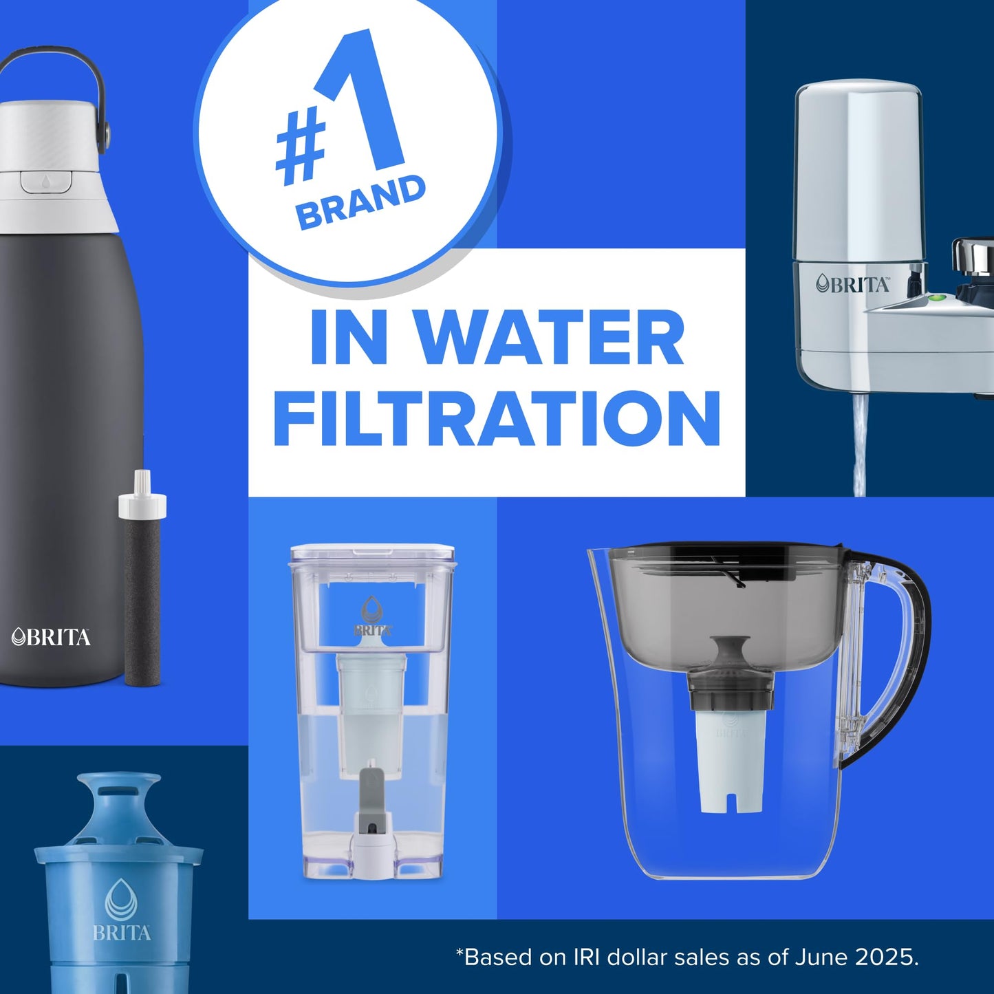 Brita Plus Replacement Water Filter, For Pitchers and Dispensers, 2 Pack