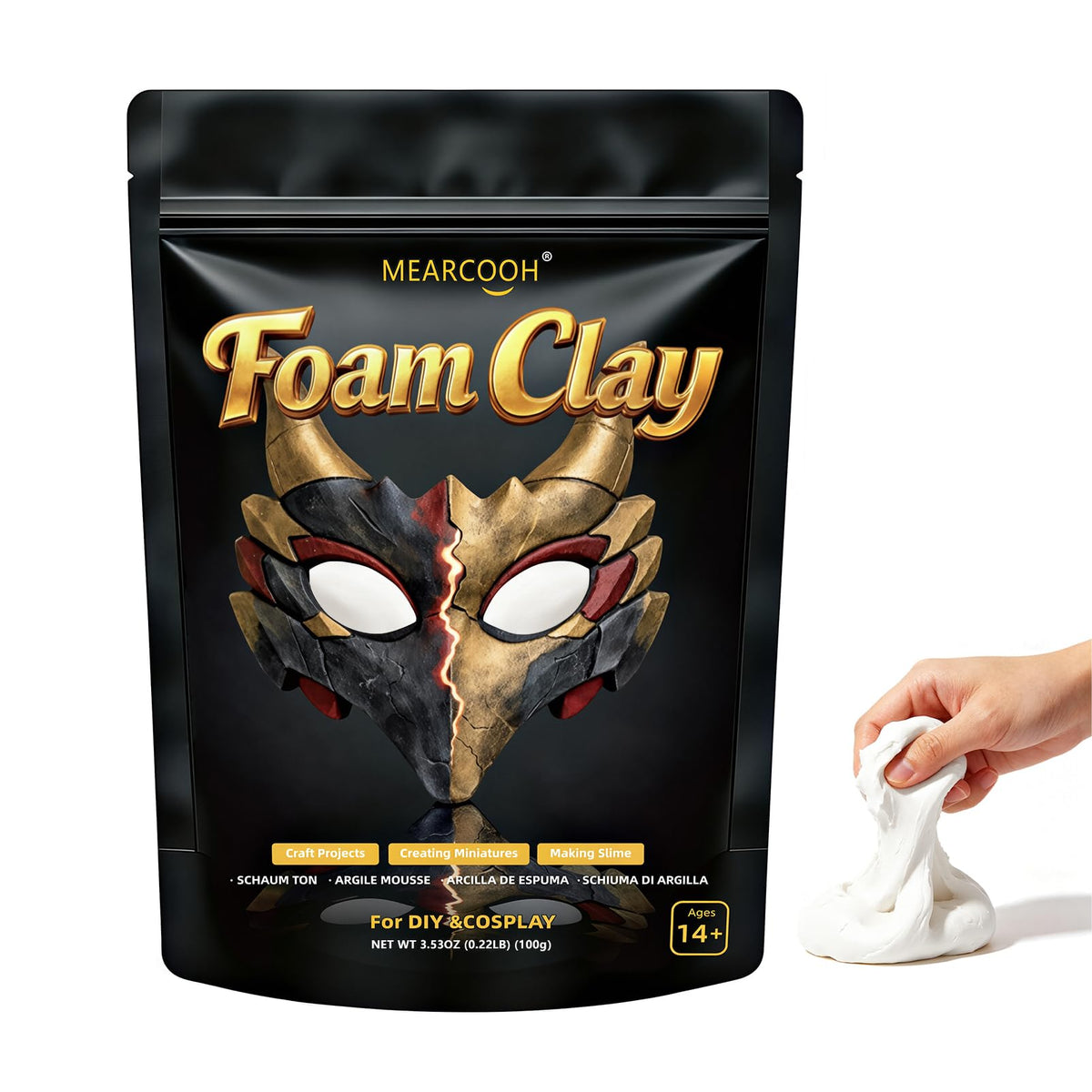 MEARCOOH Modeling air Dry Foam Clay White Cosplay Magic Clay 100g (3.53oz)