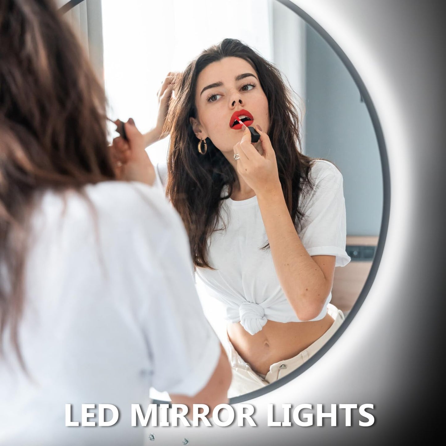 dalattin White LED Strip Lights 50ft Dimmable Bright 24V Led Light Strip 6500K Daylight White 900 LEDs Lights for Bedroom, Mirror, Kitchen, Strong Adhesive（2 Rolls of 25ft）