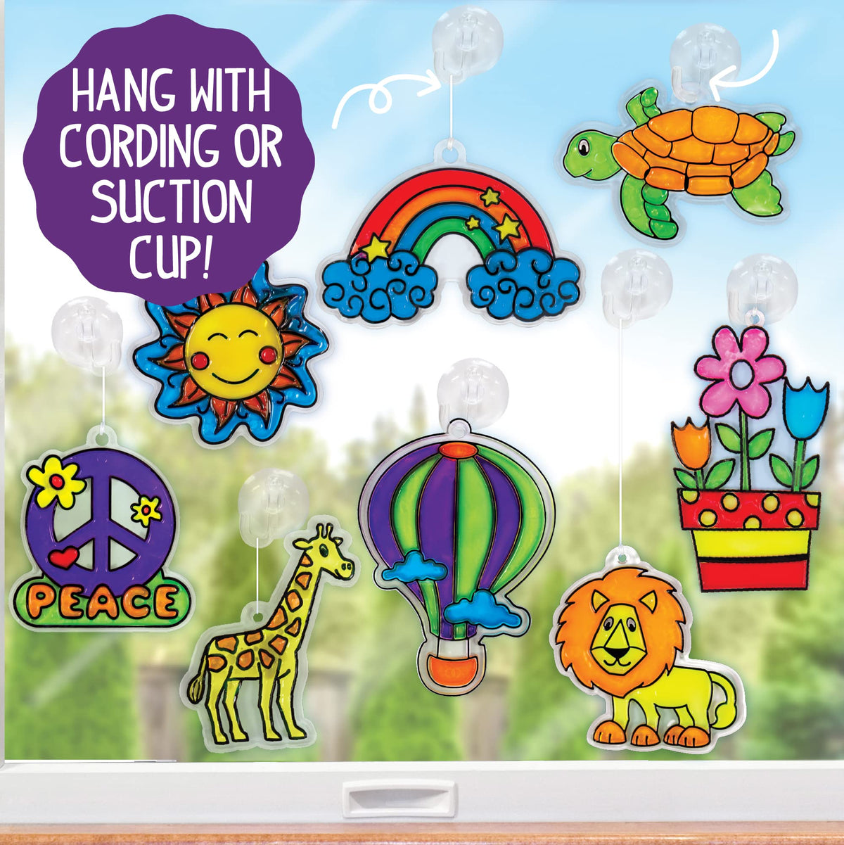Made By Me Create Your Own Window Art Kit, Suncatchers, Makes 20+ Projects